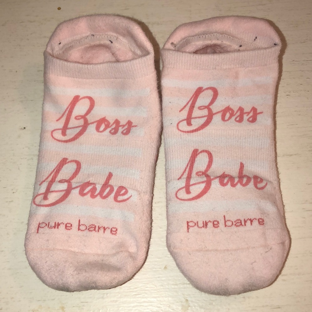 Pure barre boss babe sticky socks - small